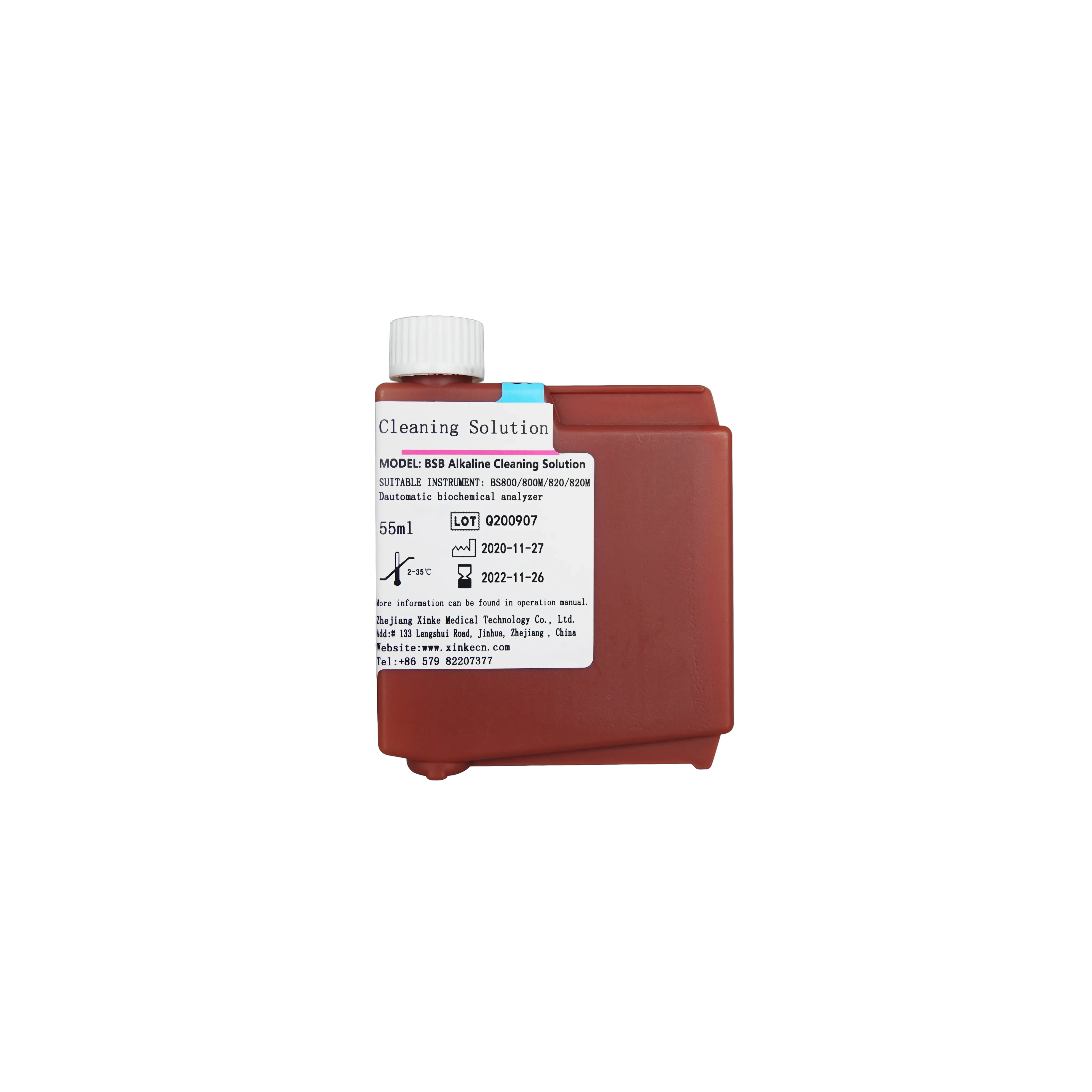 Solución de limpieza alcalina para bioquímica BSB 55 mL 1